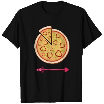 Discover PIZZA is my valentine - Arrow Pointing Left T Shirts