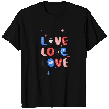 Discover White Red Pink Light Blue Black Bold Valentine T Shirts