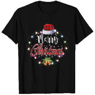 Discover Merry Christmas Buffalo Red Plaid Lights T Shirts