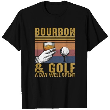 Discover Bourbon Golf Funny Golfer Bourbon Lover T Shirts