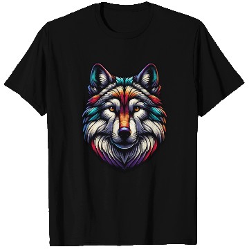 Discover Vivid Abstract Wolf T Shirts