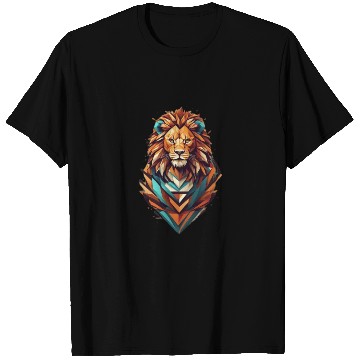 Discover Geometric Lion Apparel: Competitive Spirit T Shirts