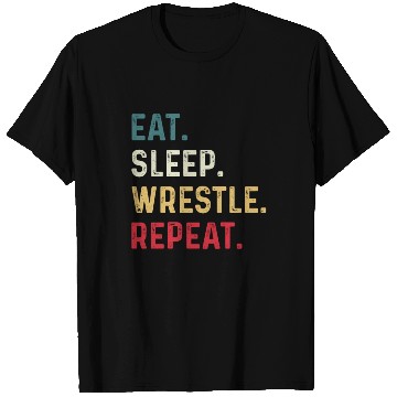 Discover Eat Sleep Wrestle Repeat Boys Wrestling T Shirts