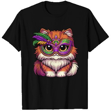Discover Mardi Gras Persian Cat, Dressed-up Cat T Shirts