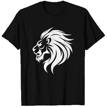 Discover Angry Lion Head Tattoo Style Waving Mane T Shirts