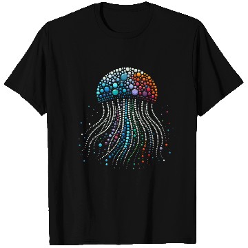Discover Neon Abyss - Jellyfish Pebble Art T Shirts