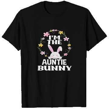 Discover I Am Auntie Easter Bunny Flower Wreath Easter T Shirts