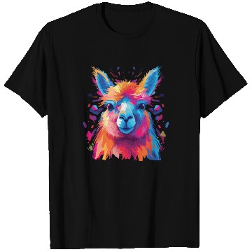 Discover Watercolor Colorful Alpaca Colorful Animals T Shirts