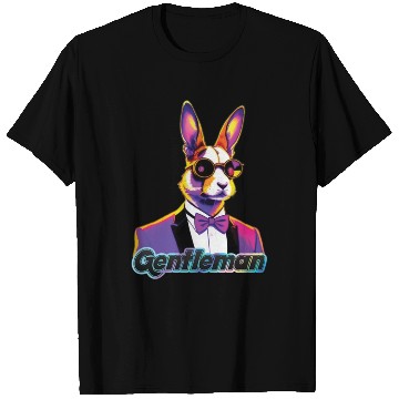 Discover Pop Art Playboy Rabbit Gentleman Cyberpunk Bunny T Shirts