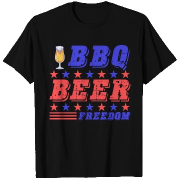 Discover BBQ Barbeque - BBQ Beer Freedom T Shirts