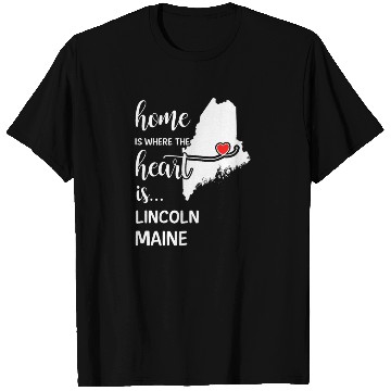 Discover Lincoln County Maine Is Where My Heart Is Gift T Shirts