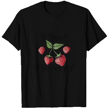 Discover Plant Powered Strawberry Vegetarian T Shirts