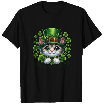 Discover Paws itively Lucky Festive Cat with St Patrick s T Shirts