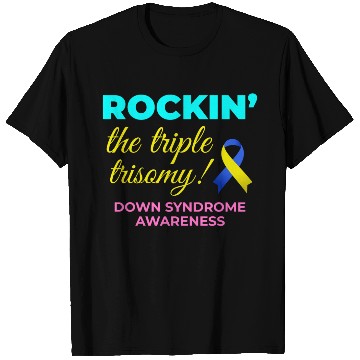 Discover Down Syndrome Awareness Triple Trisomy Rock T Shirts