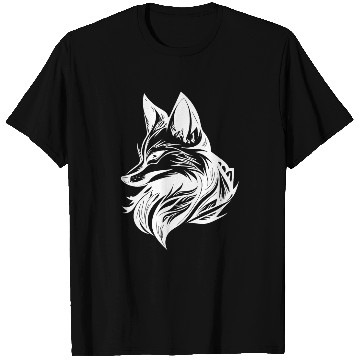 Discover Elegant Cunning Fox In Tattoo Ink T Shirts