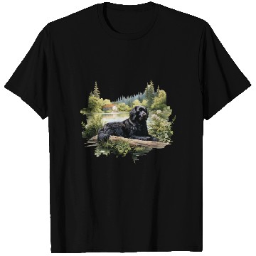Discover Newfoundland Dog Cottagecore Lakeside Serenity T Shirts