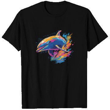 Discover Watercolor Colorful Dolphin Colorful Animals T Shirts
