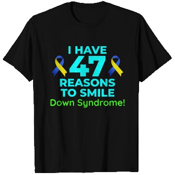 Discover Down Syndrome Awareness 47 Reasons to Smile T Shirts