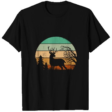 Discover Serene Deer Twilight Forest Silhouette T Shirts