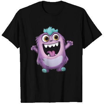 Discover Warm Purple Monster Greetings T Shirts