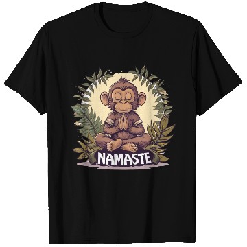 Discover Yoga Monkey Relaxation Chill Chilling Meditation T Shirts