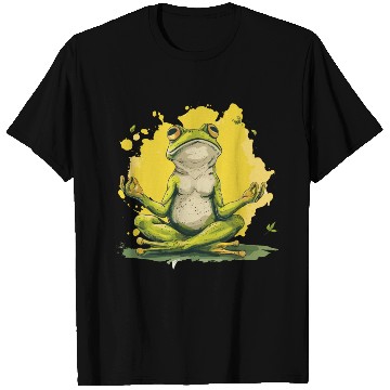 Discover Yoga Frog Relaxation Chilling Meditation T Shirts