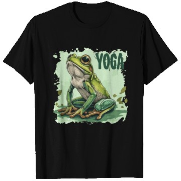Discover Yoga Frog Relaxation Chilling Meditation T Shirts