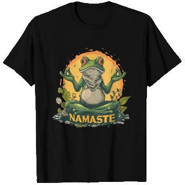 Discover Yoga Frog Relaxation Chilling Meditation T Shirts