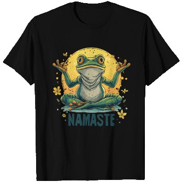 Discover Yoga Frog Relaxation Chilling Meditation T Shirts