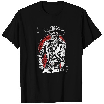 Discover Weird Wild West: Aces High Skeleton Cowboy T Shirts
