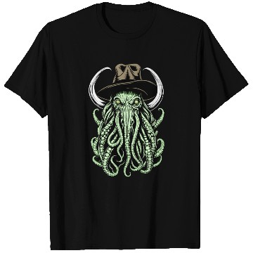 Discover Bizarre Fusion: Cowboy Hatting Cow Cthulhu T Shirts