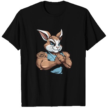 Discover Rabbit Biceps Tattoo I Love Mom T Shirts