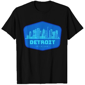 Discover DETROIT SKYLINE BADGE T Shirts