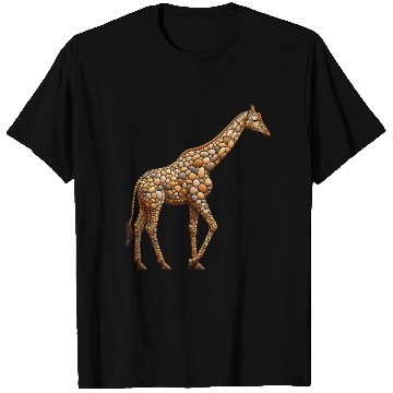 Discover Serene Giraffe - Pebble Art T Shirts