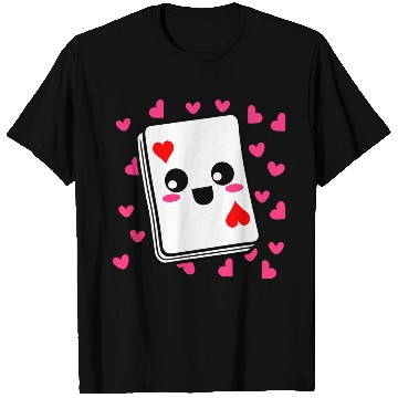 Discover Kawaii Playing Card Hearts T Shirts