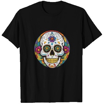 Discover Sugar skull rainbow T Shirts