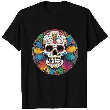 Discover Sugar skull rainbow T Shirts