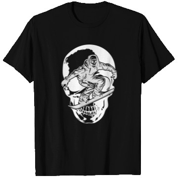 Discover Snowboarding Skull Skeleton Big Mountain Boarding T Shirts