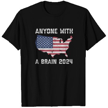 Discover 2024 Brain Vote Democracy Anti-Trump T Shirts