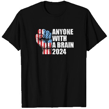 Discover 2024 Brain Vote Democracy Anti-Trump T Shirts