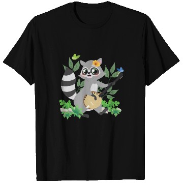 Discover Raccoon Cottagecore Naturecore Kids T Shirts