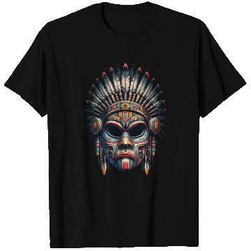 Discover Enigmatic Native American Headdress Vector T Shirts