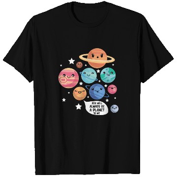 Discover Pluto Planet Joke Funny Cosmonaut Galaxy Physicist T Shirts