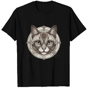 Discover Mandala Style Mystical Namaste Cat: A Spiritual T Shirts