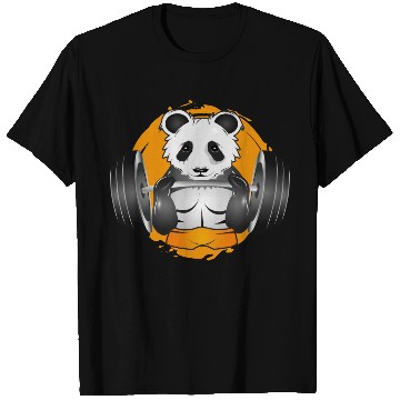 Discover Bodybuilder panda bear with barbell in the gym T Shirts