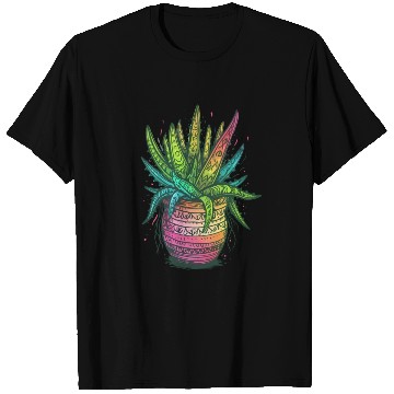 Discover Psychedelic Aloe Vera Succulent Plant Gardener T Shirts