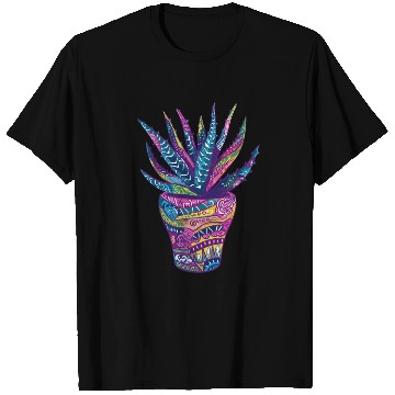 Discover Psychedelic Aloe Vera Succulent Plant Garden T Shirts