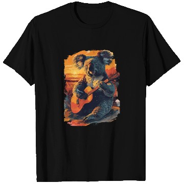 Discover Koala Playing Guitar Music Lover for a Musicians T Shirts
