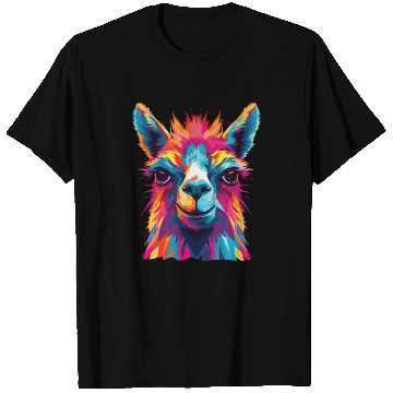 Discover Watercolor Colorful Llama Colorful Animals T Shirts