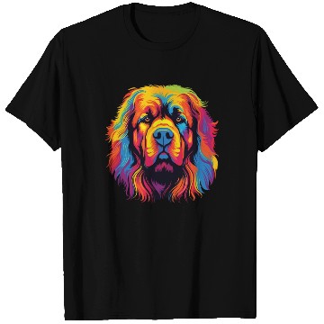 Discover Watercolor Colorful Tibetan Mastiff T Shirts